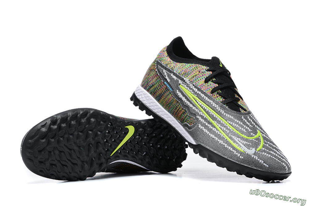 Nike Phantom GX Elite TF Football Shoes - Black/Yellow/Rainbow 4