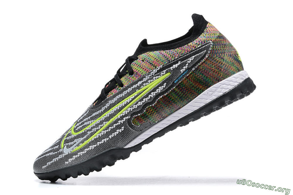 Nike Phantom GX Elite TF Football Shoes - Black/Yellow/Rainbow 7