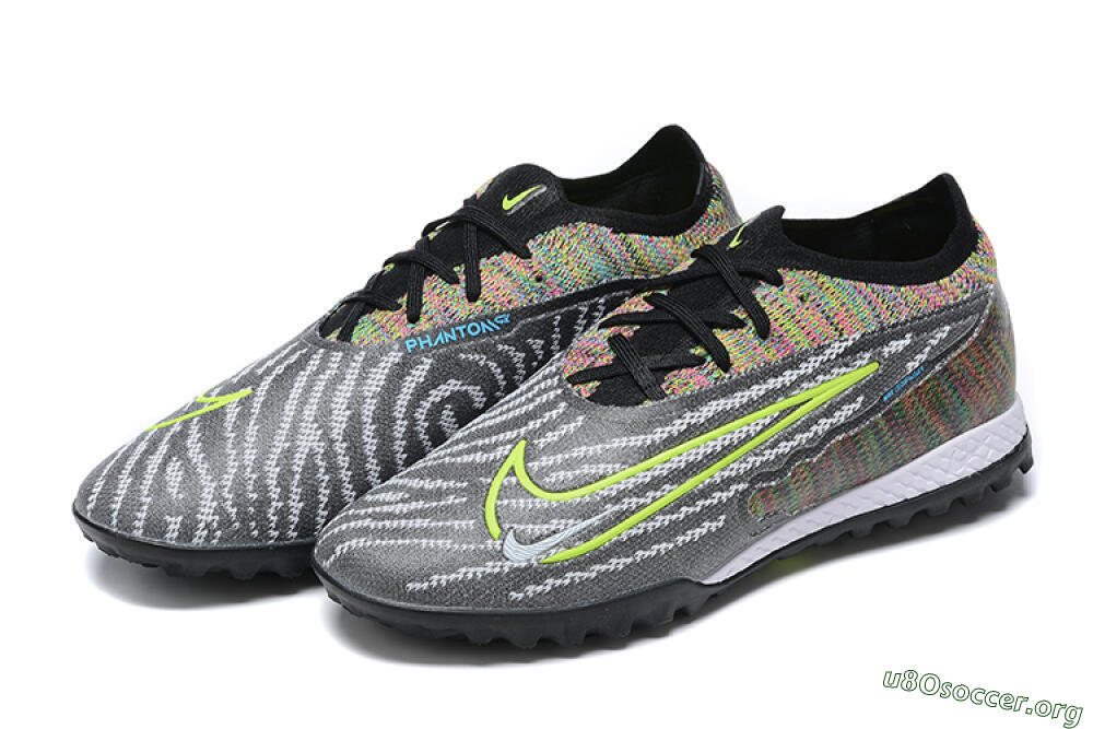 Nike Phantom GX Elite TF Football Shoes - Black/Yellow/Rainbow 9