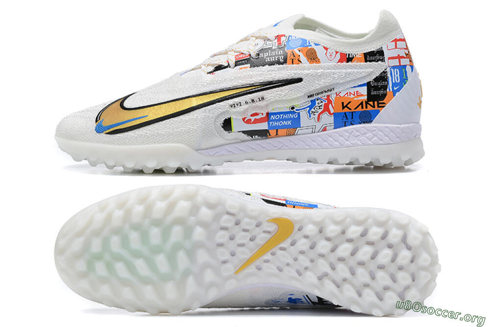 Harry Kane x Nike Phantom GX Elite TF Football Shoes - White/Gold/Black 1