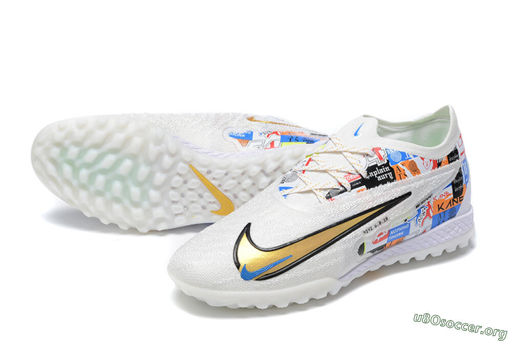 Harry Kane x Nike Phantom GX Elite TF Football Shoes - White/Gold/Black 0