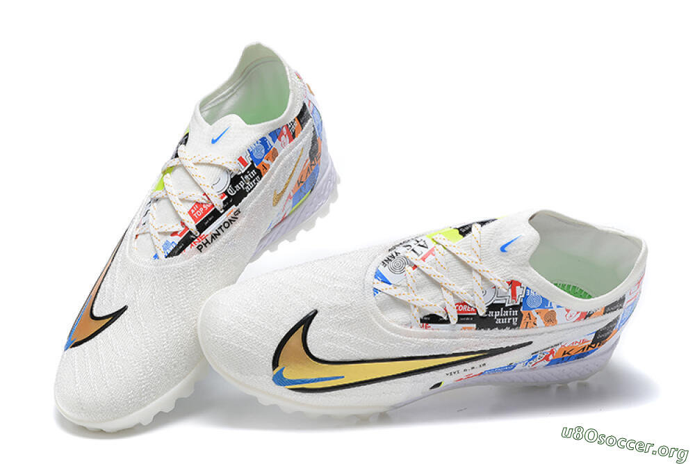 Harry Kane x Nike Phantom GX Elite TF Football Shoes - White/Gold/Black 5