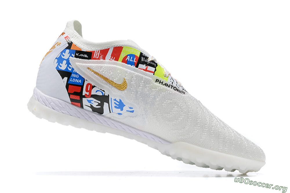 Harry Kane x Nike Phantom GX Elite TF Football Shoes - White/Gold/Black 6
