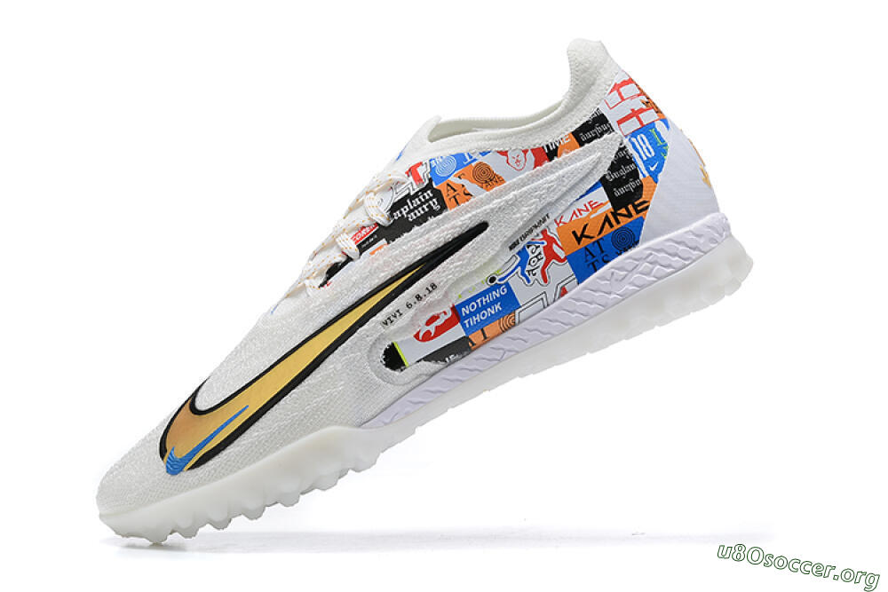 Harry Kane x Nike Phantom GX Elite TF Football Shoes - White/Gold/Black 7