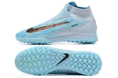 Nike Phantom GX Elite DF Link TF Football Shoes - Grey/Blue/Black