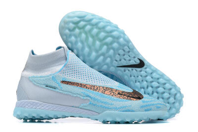 Nike Phantom GX Elite DF Link TF Football Shoes - Grey/Blue/Black