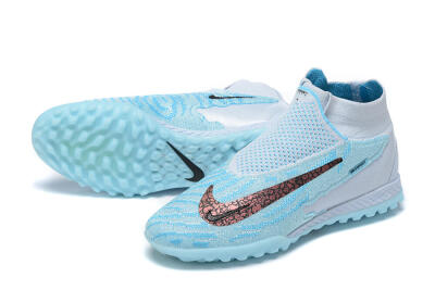 Nike Phantom GX Elite DF Link TF Football Shoes - Grey/Blue/Black