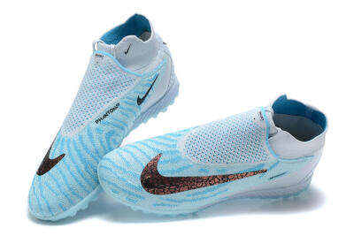 Nike Phantom GX Elite DF Link TF Football Shoes - Grey/Blue/Black
