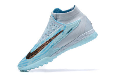Nike Phantom GX Elite DF Link TF Football Shoes - Grey/Blue/Black