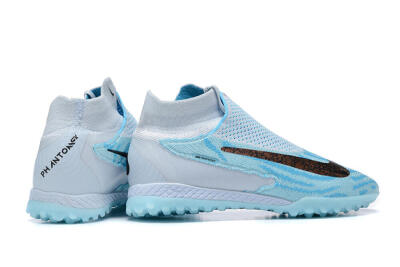 Nike Phantom GX Elite DF Link TF Football Shoes - Grey/Blue/Black