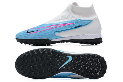 Nike Phantom GX Elite DF Link TF Football Shoes - White/Blue/Pink