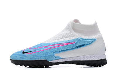 Nike Phantom GX Elite DF Link TF Football Shoes - White/Blue/Pink