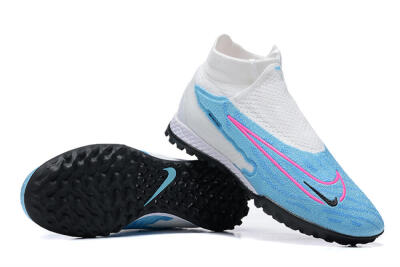 Nike Phantom GX Elite DF Link TF Football Shoes - White/Blue/Pink