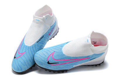 Nike Phantom GX Elite DF Link TF Football Shoes - White/Blue/Pink
