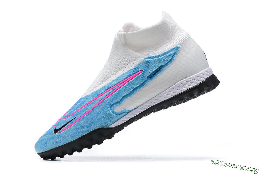Nike Phantom GX Elite DF Link TF Football Shoes - White/Blue/Pink 7