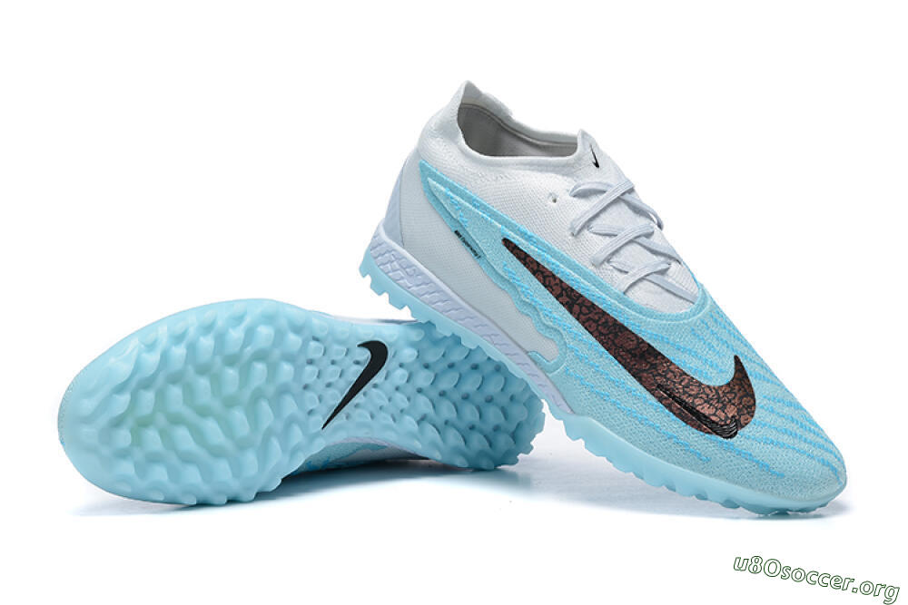 Nike Phantom GX Elite TF Football Shoes - White/Blue/Black 4