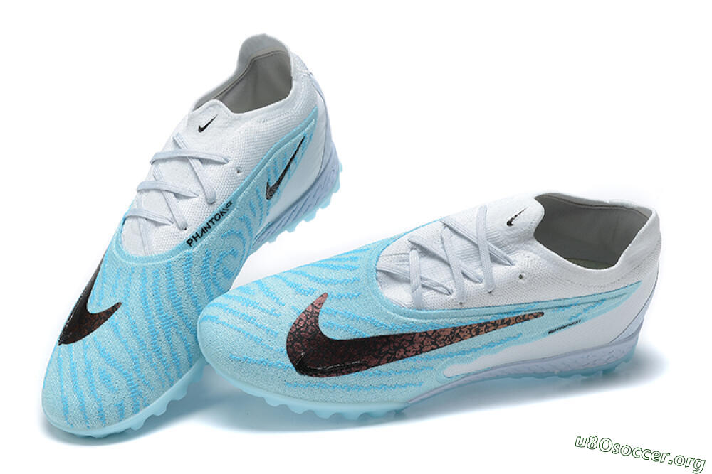 Nike Phantom GX Elite TF Football Shoes - White/Blue/Black 5