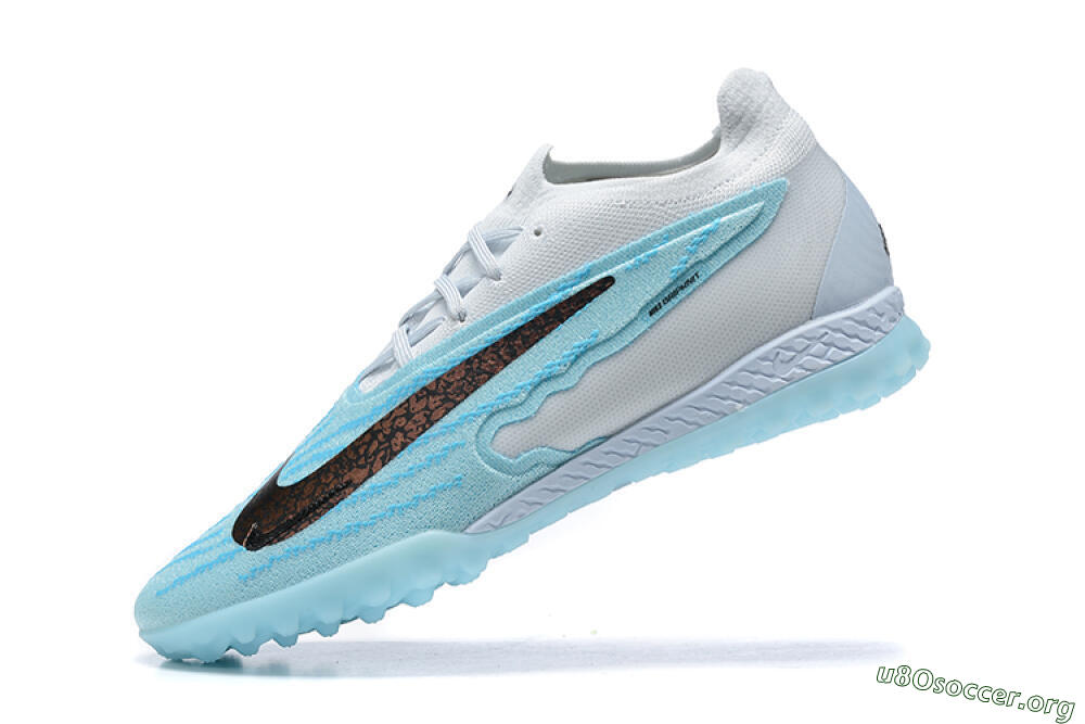 Nike Phantom GX Elite TF Football Shoes - White/Blue/Black 7