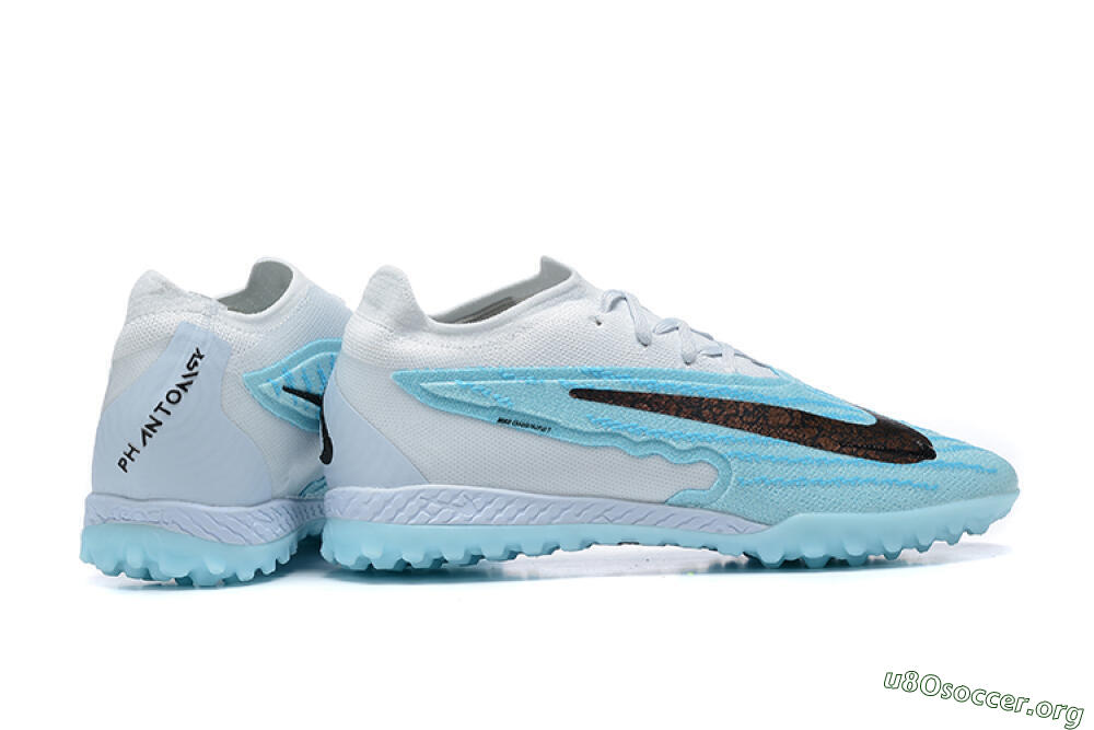 Nike Phantom GX Elite TF Football Shoes - White/Blue/Black 8