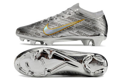 Nike Air Zoom Mercurial Vapor 15 Elite FG Football Boots - Sliver/Gold/Rainbow