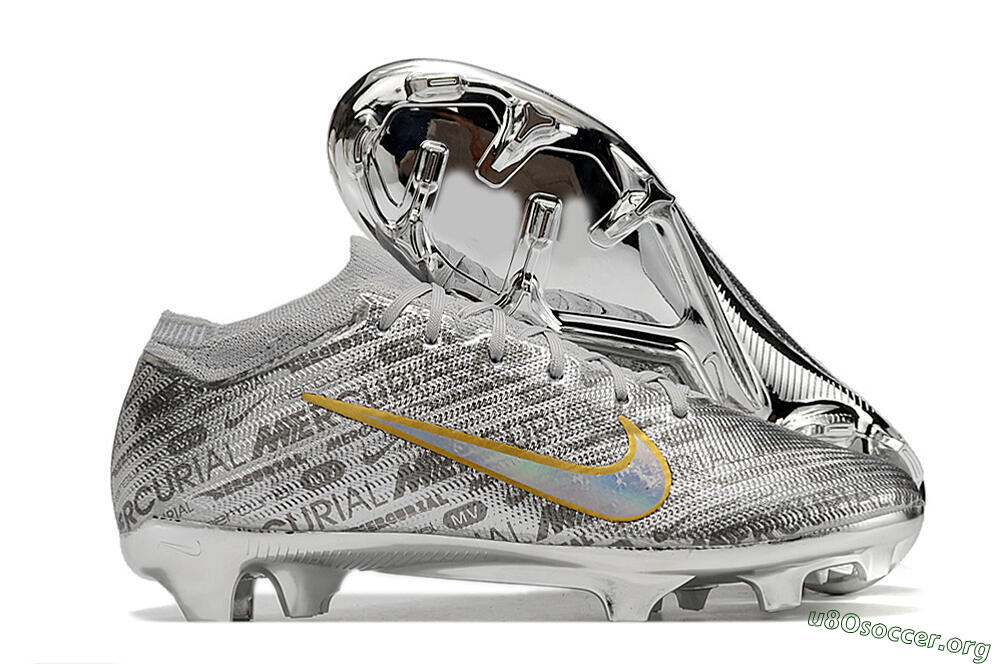 Nike Air Zoom Mercurial Vapor 15 Elite FG Football Boots - Sliver/Gold/Rainbow 2