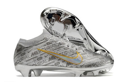Nike Air Zoom Mercurial Vapor 15 Elite FG Football Boots - Sliver/Gold/Rainbow