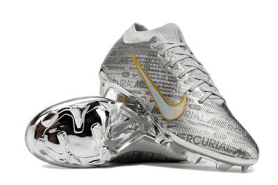 Nike Air Zoom Mercurial Vapor 15 Elite FG Football Boots - Sliver/Gold/Rainbow