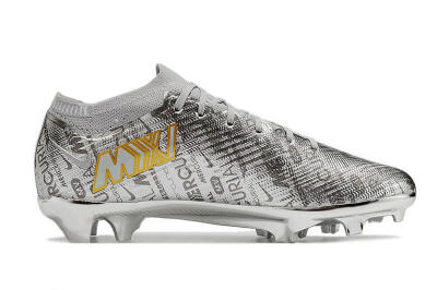Nike Air Zoom Mercurial Vapor 15 Elite FG Football Boots - Sliver/Gold/Rainbow