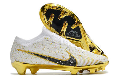 Nike Air Zoom Mercurial Vapor 15 Elite FG Football Boots - White/Gold/Black