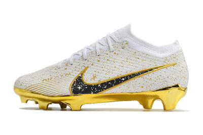 Nike Air Zoom Mercurial Vapor 15 Elite FG Football Boots - White/Gold/Black
