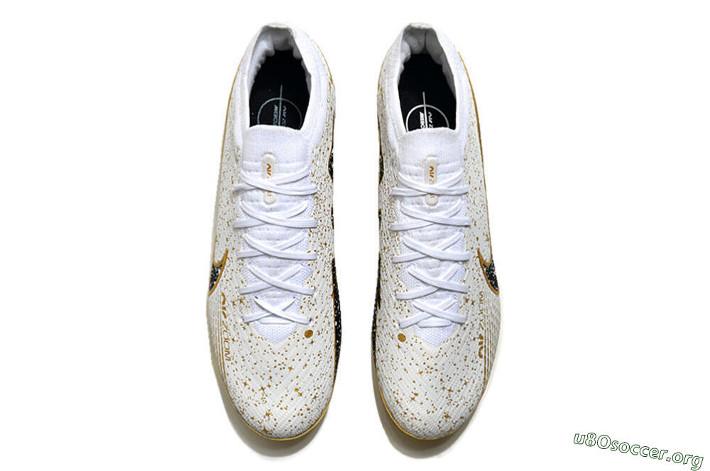 Nike Air Zoom Mercurial Vapor 15 Elite FG Football Boots - White/Gold/Black 5