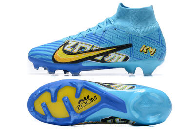 Kylian Mbappe x Nike Air Zoom Mercurial Superfly 9 Elite FG Football Boots - Blue/Yellow/Black