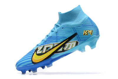 Kylian Mbappe x Nike Air Zoom Mercurial Superfly 9 Elite FG Football Boots - Blue/Yellow/Black