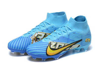 Kylian Mbappe x Nike Air Zoom Mercurial Superfly 9 Elite FG Football Boots - Blue/Yellow/Black