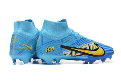Kylian Mbappe x Nike Air Zoom Mercurial Superfly 9 Elite FG Football Boots - Blue/Yellow/Black