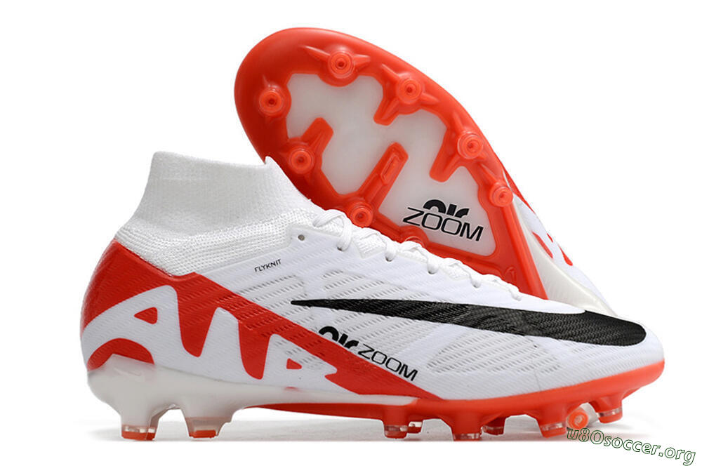 Nike Air Zoom Mercurial Superfly 9 Elite AG Football Boots - White/Red/Black 2
