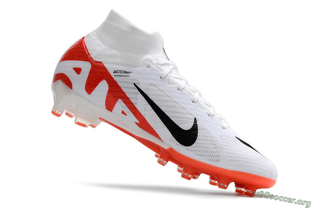 Nike Air Zoom Mercurial Superfly 9 Elite AG Football Boots - White/Red/Black 4