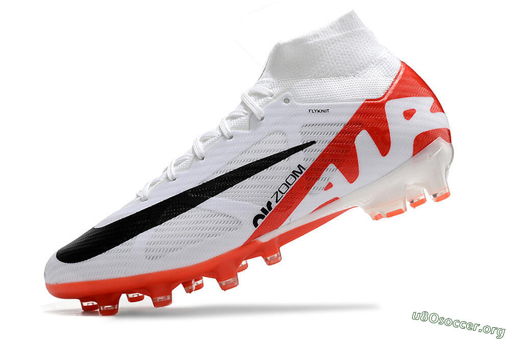 Nike Air Zoom Mercurial Superfly 9 Elite AG Football Boots - White/Red/Black 5