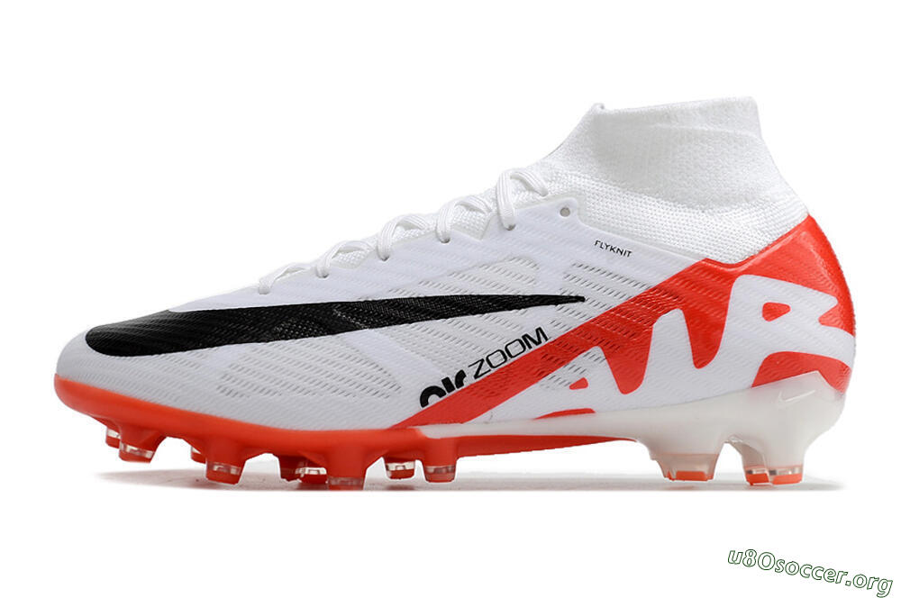 Nike Air Zoom Mercurial Superfly 9 Elite AG Football Boots - White/Red/Black 3