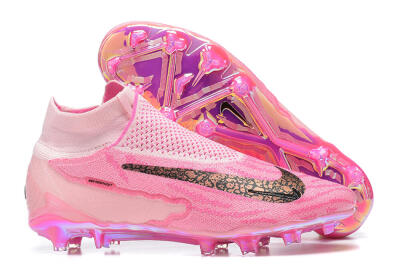 Nike Phantom GX Elite DF Link FG Football Boots - Pink/Black/Gold