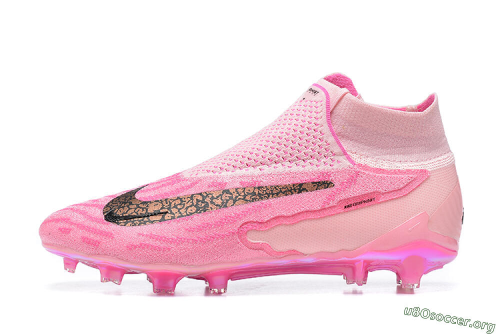 Nike Phantom GX Elite DF Link FG Football Boots - Pink/Black/Gold 3