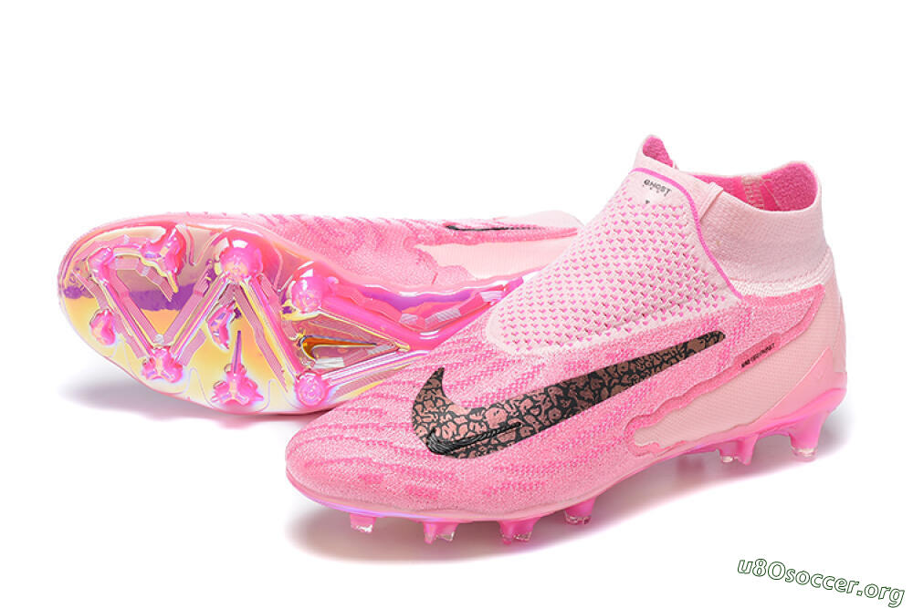 Nike Phantom GX Elite DF Link FG Football Boots - Pink/Black/Gold 0