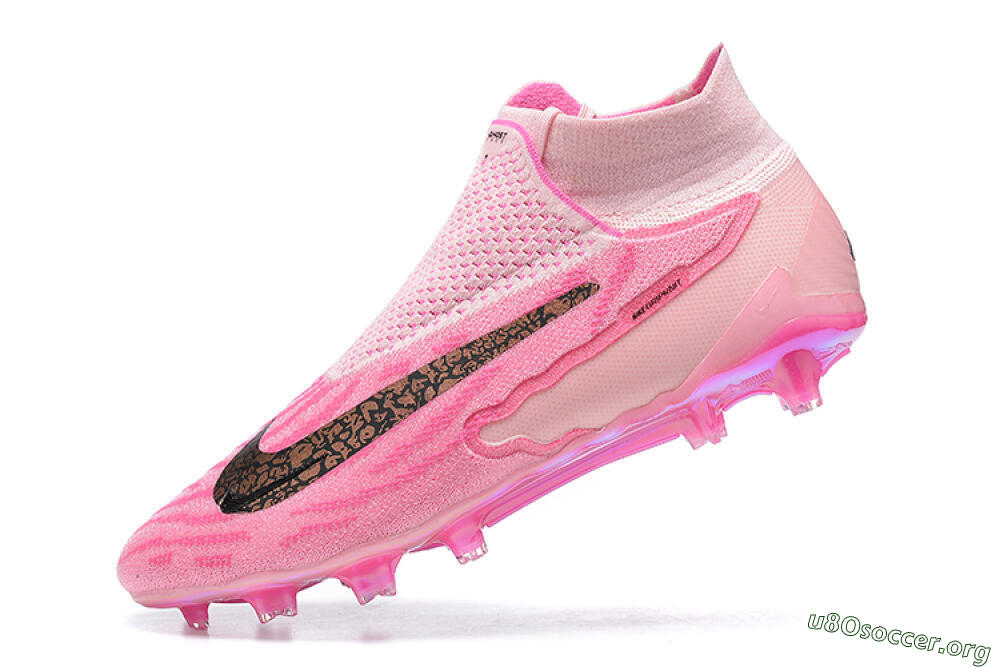 Nike Phantom GX Elite DF Link FG Football Boots - Pink/Black/Gold 7