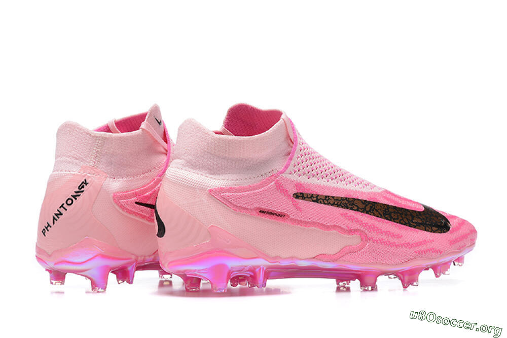 Nike Phantom GX Elite DF Link FG Football Boots - Pink/Black/Gold 8