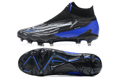 Nike Phantom GX Elite DF Link FG Football Boots - Black/White/Blue