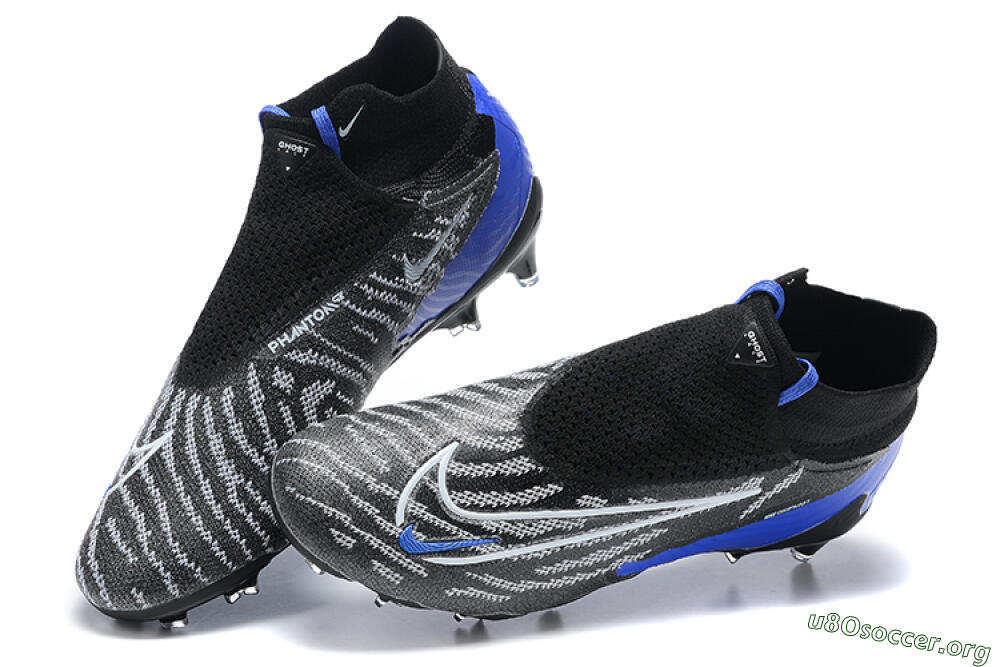 Nike Phantom GX Elite DF Link FG Football Boots - Black/White/Blue 5