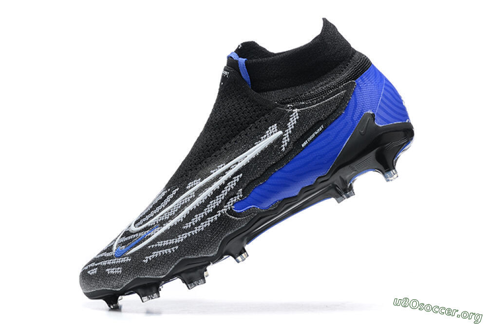 Nike Phantom GX Elite DF Link FG Football Boots - Black/White/Blue 7