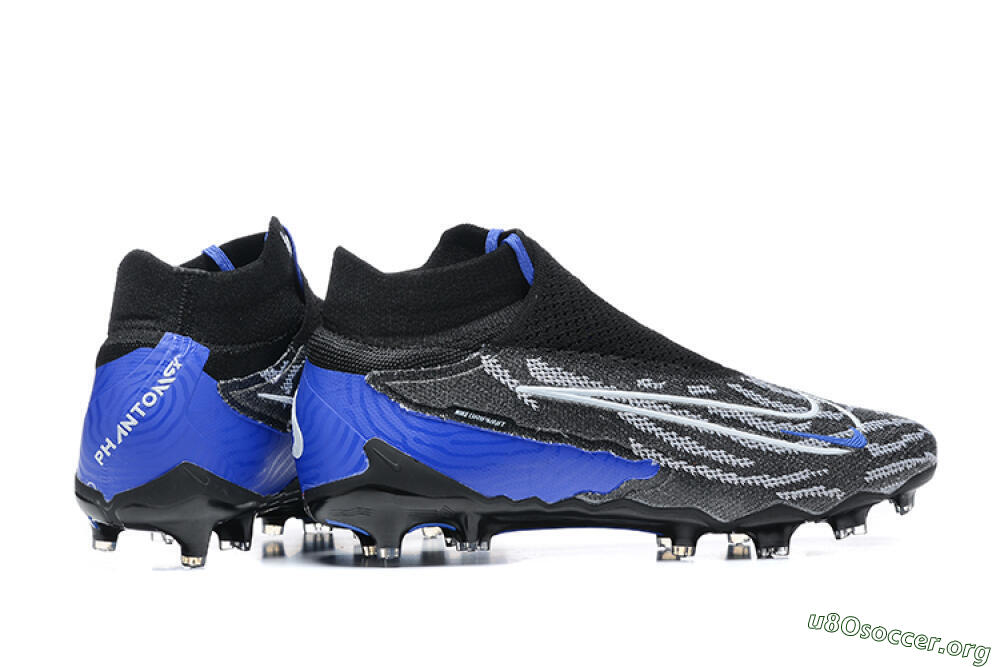 Nike Phantom GX Elite DF Link FG Football Boots - Black/White/Blue 8