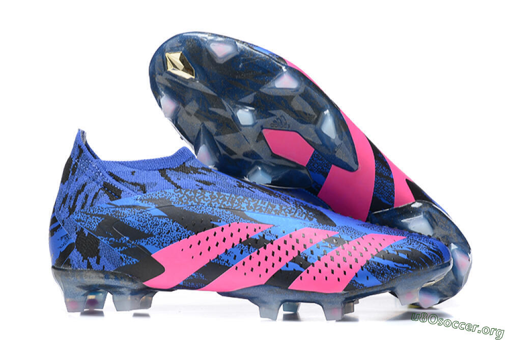 Paul Pogba x Adidas Predator Accuracy+ FG Football Boots - Blue/Black/Pink 2