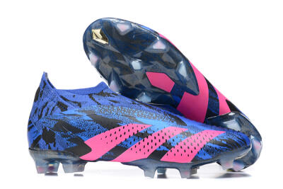 Paul Pogba x Adidas Predator Accuracy+ FG Football Boots - Blue/Black/Pink